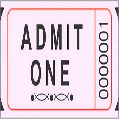 PREMIER SOUTHERN TICKET Single Ticket Roll, 2'' x 1'', Magenta