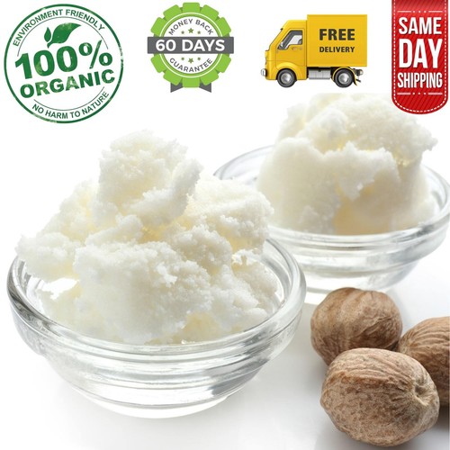 Organic Refined Shea Butter Raw Pure 100% Natural White Ghana Nut Skincare - Picture 1 of 24