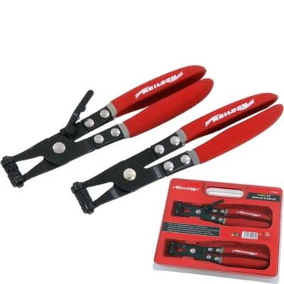 Neilsen 2pc Water Pipe Hose Clip Pliers Clamp Swivel Drive Jaw Locking Removal