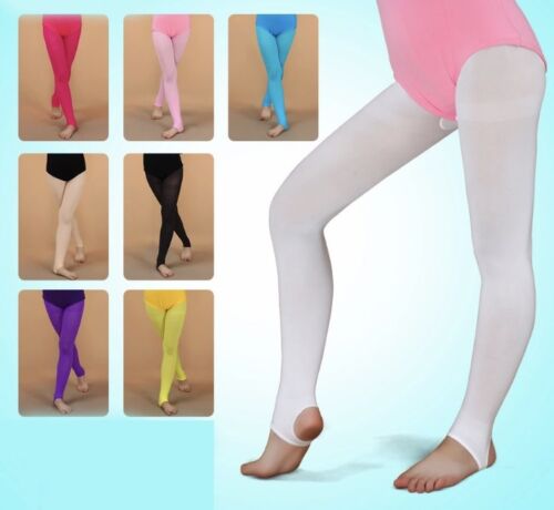 Dance Tights.Stirrup GirlsTights.UK.Age 6-12 Years.Pink Ballet Tights.Leotard. - Picture 1 of 12