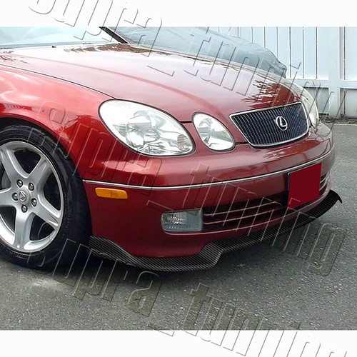 Front Bumper Spoiler Lip For 1998-2005 Lexus GS300 GS400 GS430 (Carbon Style) - Picture 5 of 5