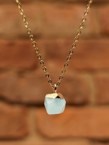 Gold Diamond Cutting Polyhedron Crystal Beads Natural Gemstone Spiritual - Picture 5 of 19