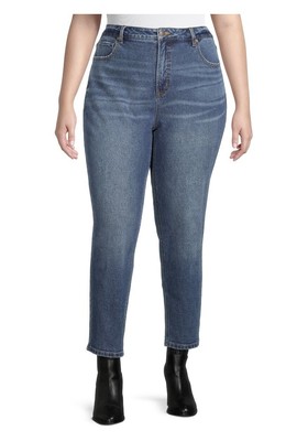 Terra and Sky Women's Plus Size Core Denim Straight Leg Jeans 26W