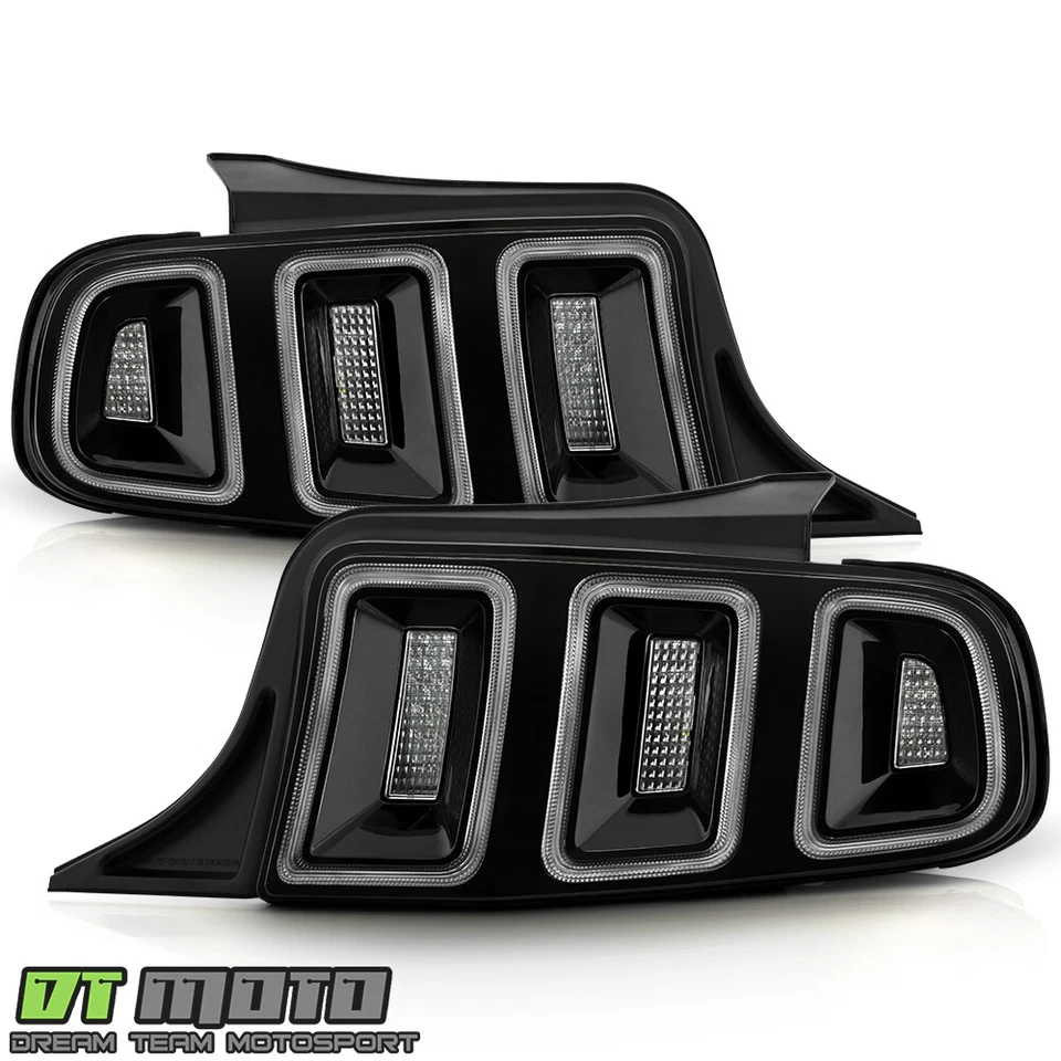 Juego de luces traseras LED secuenciales negras transparentes para Ford Mustang 2012-2014 izquierda+derecha Foto 3 de 4
