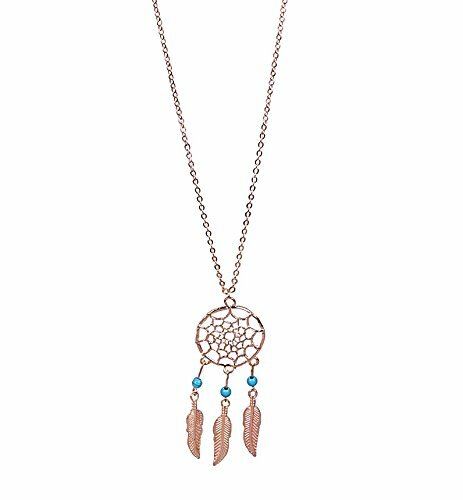 Fancy Golden Feather Pendant Long 