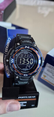 Casio SGW 100 Digitaluhr Twin Sensor Kompass Thermometer schwarz