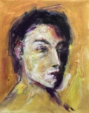 Original Oil Painting Figurative Man, Art Abstract  Martin Gallagher Collectible