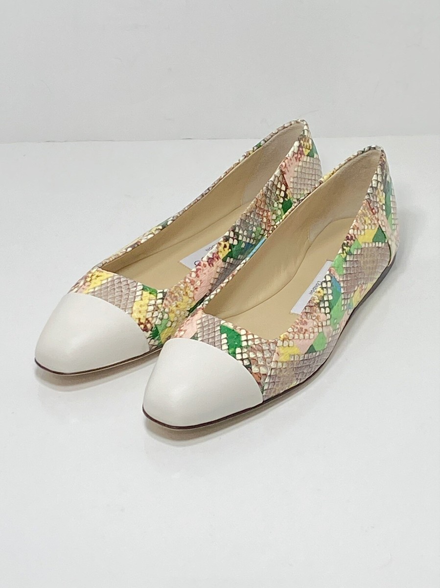 ◆正規品・新品◆Jimmy Choo  Ballerinas Jimmy Choo Love crystal-embellished Ballerinas | White