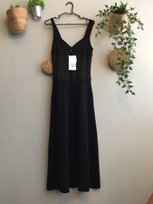 Zara Special Edition Black Knit Dress With Matching Detail Size S