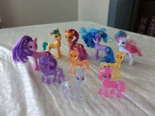 Lot Of 10 My Little Pony Figures, Five Crystal Theme