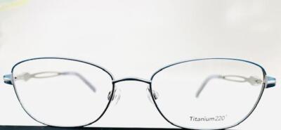 New Titanium220 T220-04 Platinum Titanium Eyeglasses 55/18/135
