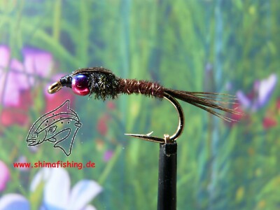 Nymphe '' Pheasant Tail Rainbow ''  3er Set