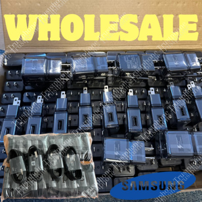 For Samsung Galaxy S10 Note10 S8 S9 Plus S22 Fast Wall Charger Type-C Cable Lot
