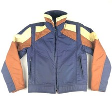 Vintage Pacific Trail Sportswear Youth Winter Jacket Blue Orange Yellow Size 12