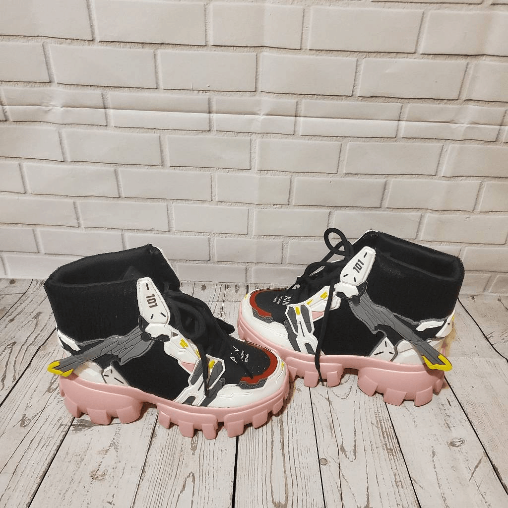Anthony Wang Sour Sop 04 Gundam Wing Pink Sneakers US Women