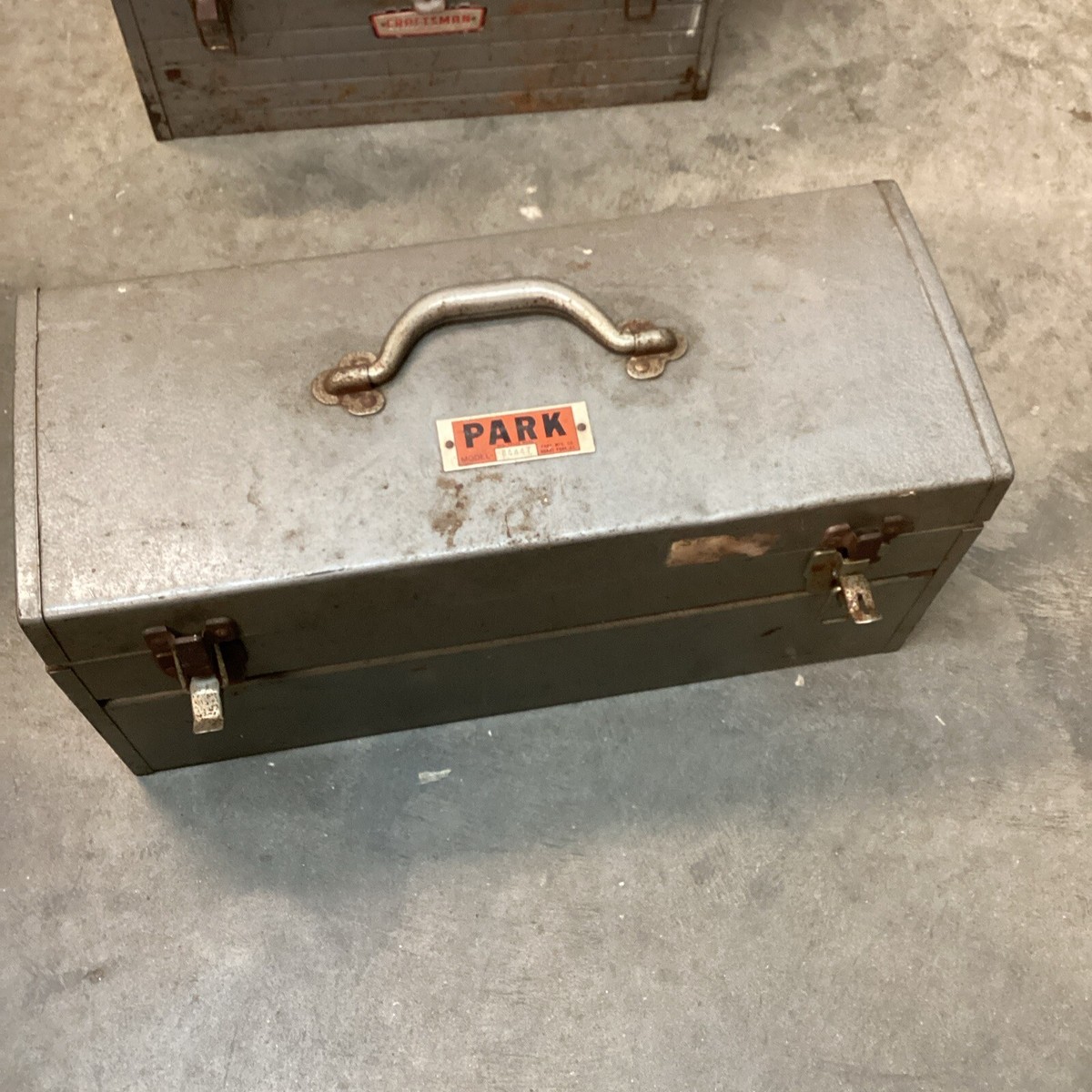 VINTAGE PARK METAL MACHINEST TOOLBOX MODEL 84447 W/ Tray | eBay