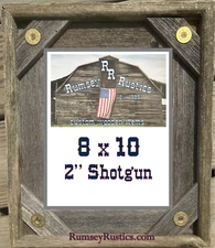 8x10" Shotgun rustic shell duck hunting barn wood picture frame western shot gun