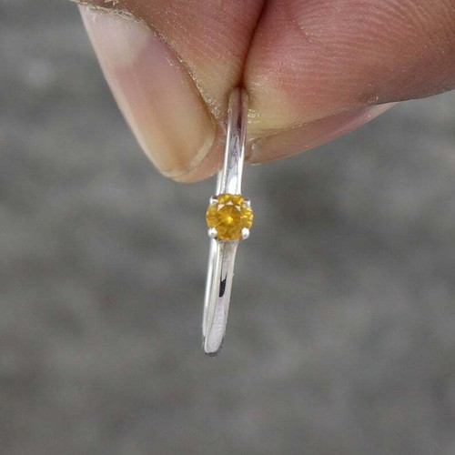 Yellow Sapphire Stone 925 Sterling Silver Anniversary Gift Ring BR110 Size US 8 - Bild 2 von 7