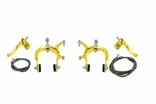ALTALINE MX ALLOY FRONT OR REAR BRAKE SET GOLD BMX/MX BICYCLES.