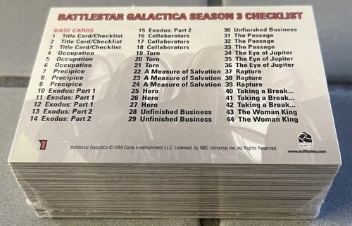 Rittenhouse Battlestar Galactica Season 3 & 4 Complete Base Card Set (s) + Promo - Picture 5 of 7
