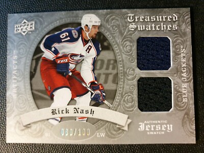 2008-09 Artifacts Treasured Swatches Dual Silver #TSDRN Rick Nash #080/100