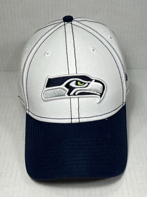 Seattle Seahawks New Era Adjustable Hat Cap 9Forty White OSFM