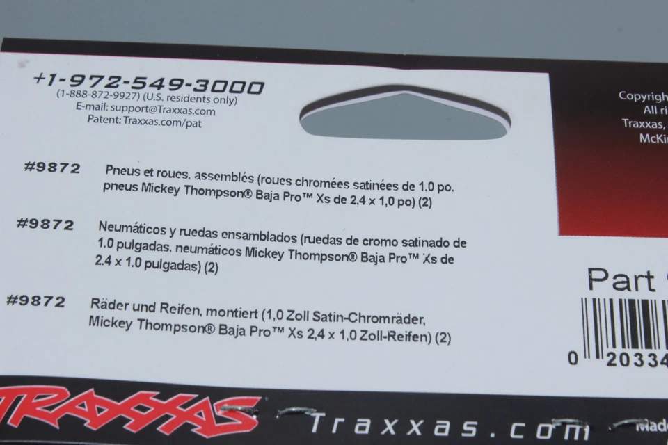 Traxxas TRX 9872 Reifen auf Felge chrom 2.4 MT TRX 4M Ford F150 1:18 NEU OVP - Bild 3 von 4