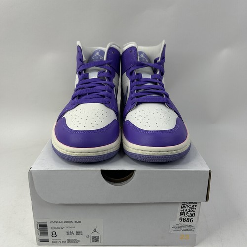 Nike Air Jordan 1 Mid Retro WMNS “Action Grape” BQ6472-504 Women's 8 New - Picture 2 of 6