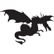 Dragon Reptile Fantasy - Decal Sticker - Multiple Color  Sizes - ebn619