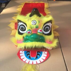 Lion Mascot Dance Costume Wool Southern Lion Chinese Folk Art For Children Toys