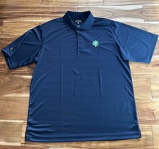Notre Dame Navy Polo Shirt w/ Embroidered logo Mens L