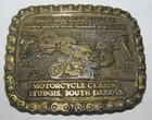 RARE 1981 Annual Black Hills Motorcycle Rally & Races STURGIS, SD  Belt Buckle — photo 1