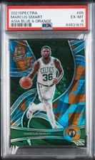 2021 Spectra Marcus Smart Asia Blue & Orange Label Error No Space #'d/49 PSA 6