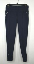 Athleta Womens Elastic Waist Pull-On Zipper Pocket Casual Slim Ruched Pants S