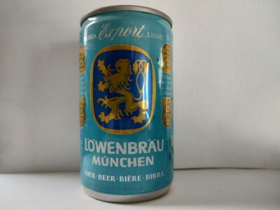 Vintage Lowenbrau Munchen Cerveza 12oz. Pull Tab Empty Beer Can Monaco W Germany