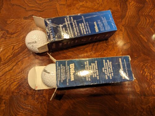 6 NOS Vintage Wilson Prestige & Smart-Core White Golf Balls In Original Sleeves - Picture 6 of 6