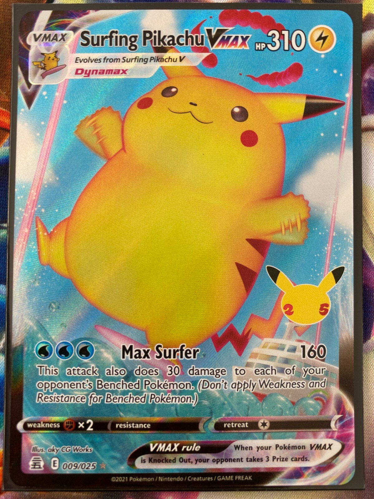 Surfing Pikachu VMAX 009 025 Ultra Rare Ubicaciondepersonas cdmx gob mx