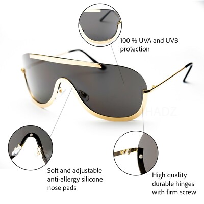 XXL OVERSIZE Enorme Grande MASCHERA SCUDO Mezza Faccia Owen - Foto 2