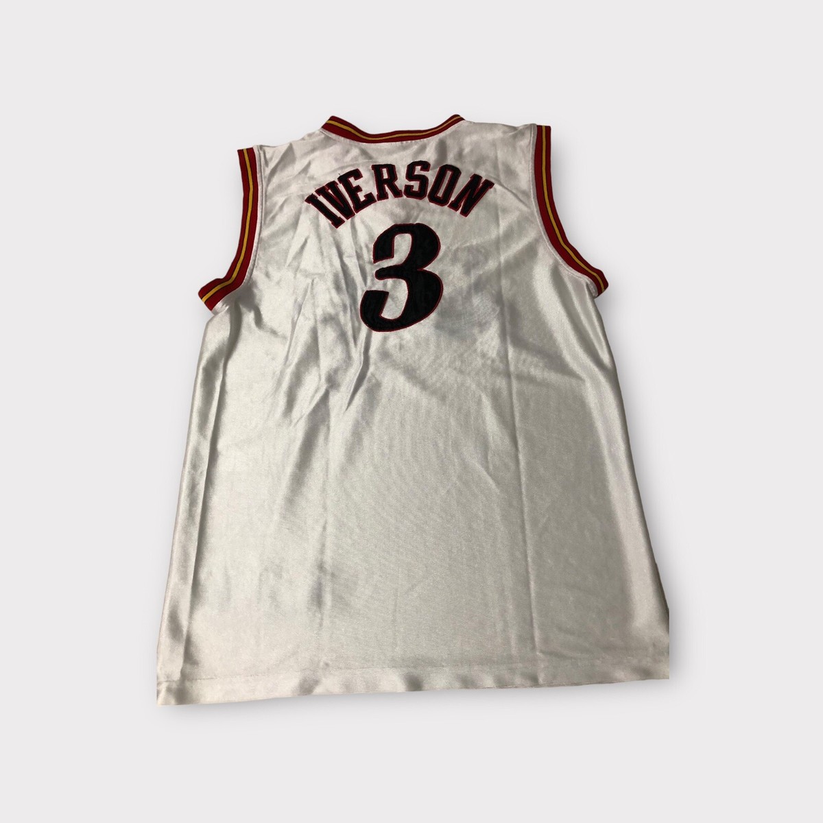 Iverson Sixers ユニフォーム　　XL Philadelphia 76ers Allen Iverson Autographed Grey Authentic