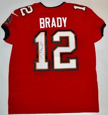 AUTO FANATICS AUTHENTIC TOM BRADY TAMPA BAY BUCCANEER NIKE ELITE RED JERSEY