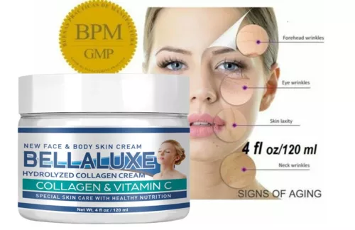 COLLAGEN & ELASTIN SKIN CREAM Firming Face Care Anti Aging Wrinkle Beauty 4 oz +