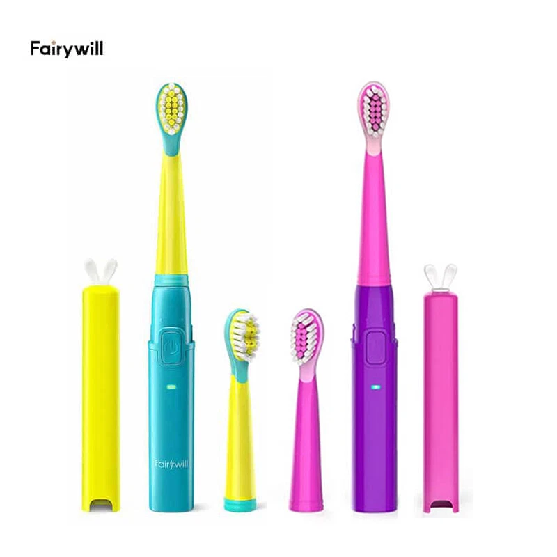 Fairywill Kids Sonic Electric Toothbrush Rechargeable with 2 Heads 3 - 12 Years