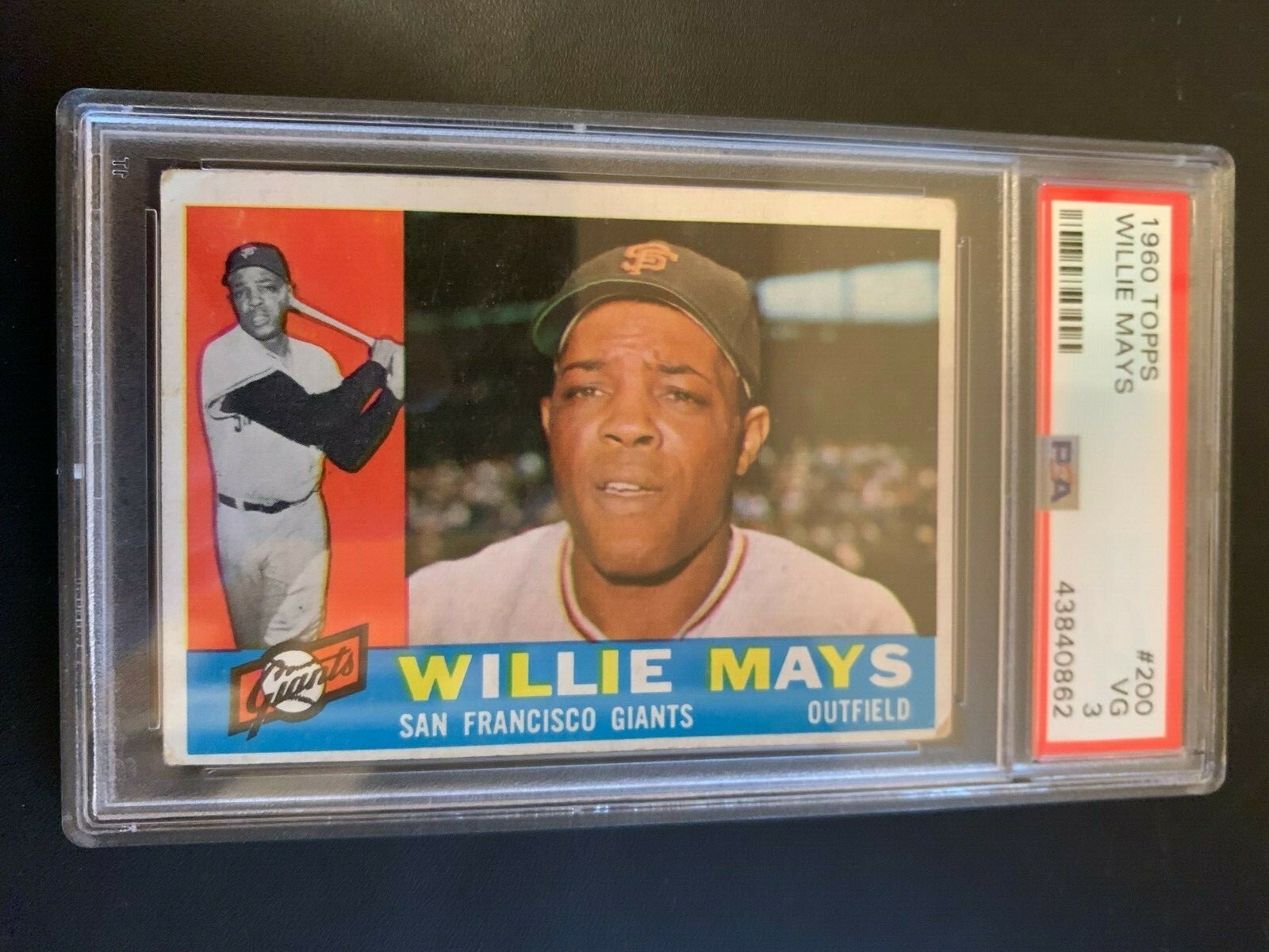 WILLIE MAYS 1960 TOPPS #200 GIANTS PSA 3 VG