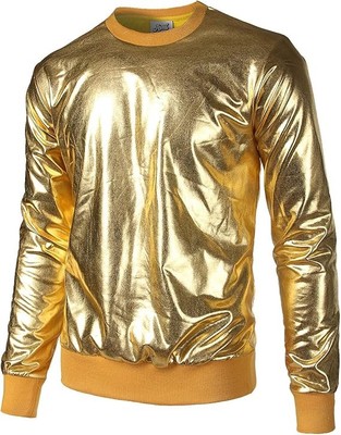 Shirt Shirt goldfarben Disco 80er 90er Party Nachtclub Party Halloween