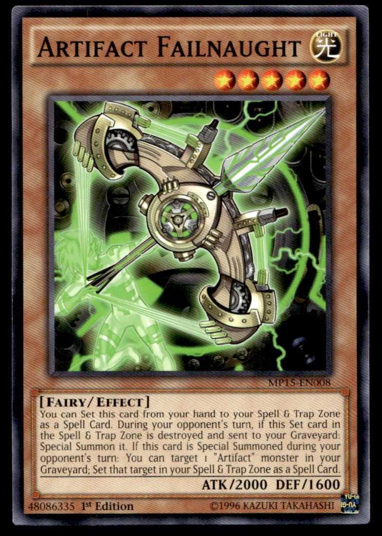 Artifact Failnaught - MP15-EN008 - 1st Edition - YuGiOh | Buy 3 Get 5 Free