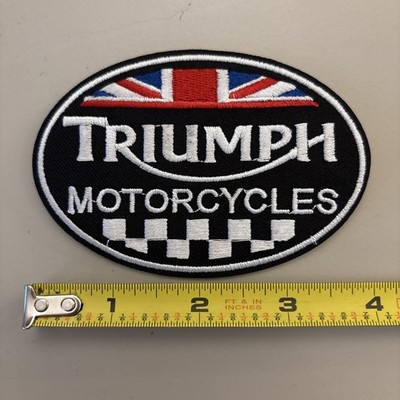 Triumph Oval (Embroidered Iron on patch) Racing / Motorcycle / Bike