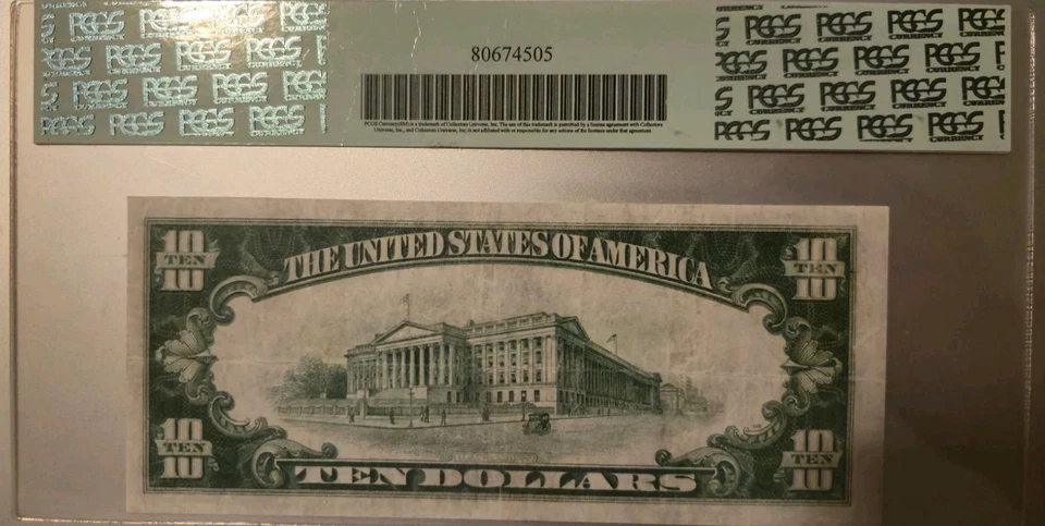 PCGS FR2400 $10 Gold Certificate Very FIne 20 - Image 2 of 2