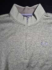 Mens Medium Under Armour Coldgear 1/4 Zip Sweatshirt Dark Green