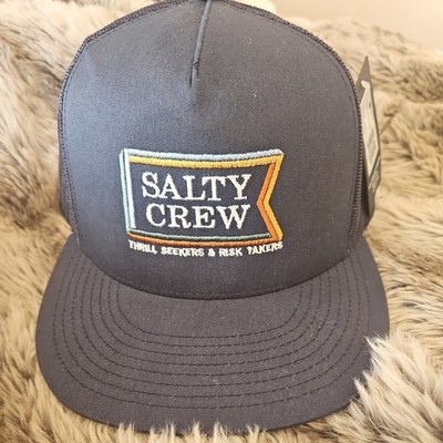 NWT - Salty Crew Thrill Seekers Risk Takers Adjustable Trucker Blue Hat Cap