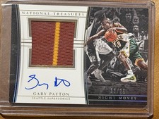 2015-16 National Treasures Gary Payton Patch Auto Night Moves /25